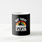 Mug Pas aujourd'hui Satan Chat Arc-en-ciel Goth Jésus (Centre)
