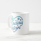 Mug Pas aujourd'hui Satan Drôle Citation (Devant gauche)