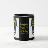 Mug PAS AUJOURD'HUI SATAN | Femme noire forte (Centre)