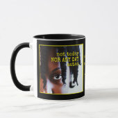 Mug PAS AUJOURD'HUI SATAN | Femme noire forte (Gauche)