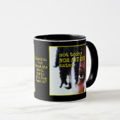 Mug PAS AUJOURD'HUI SATAN | Femme noire forte (Devant droit)