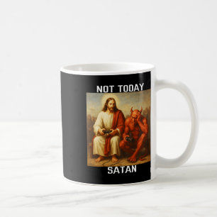 Mug Pas aujourd'hui Satan Jésus Vs Satan Joueur Jeux v