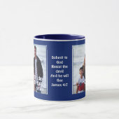 Mug PAS AUJOURD'HUI SATAN | Résister Au Diable | Photo (Centre)