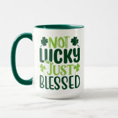 Mug Pas chanceux, mais bienheureux Saint Patrick (Gauche)