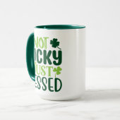 Mug Pas chanceux, mais bienheureux Saint Patrick (Devant gauche)