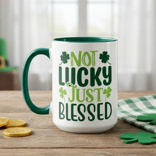 Mug Pas chanceux, mais bienheureux Saint Patrick