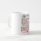 Mug Pas chanceux simplement béni chrétien Romains 4:7– (Devant gauche)