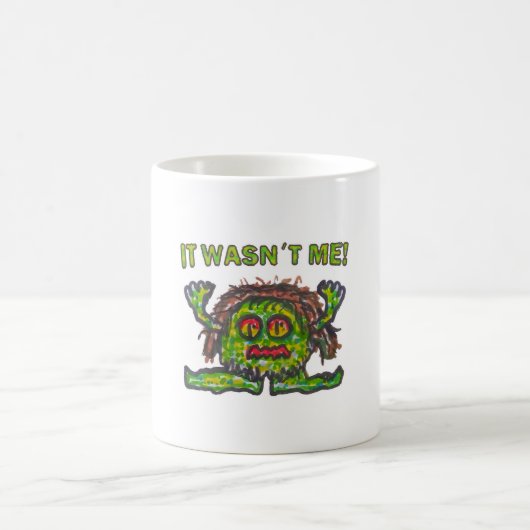Mug Pas coupable gremlin drôle main dessinée illustrat (Centre)
