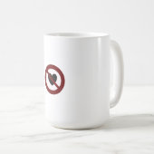 Mug Pas d'autocollant de coeur d'amour (Devant droit)