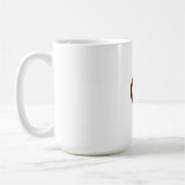 Mug Pas d'autocollant de coeur d'amour (Gauche)