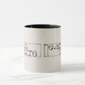 Mug Pas de boue de peur / Accents noirs (Centre)
