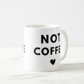 Mug Pas de café Coeur Noir drôle (Devant droit)