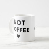 Mug Pas de café Coeur Noir drôle (Devant gauche)