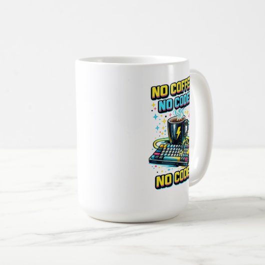 Mug Pas de café, pas de code (Devant droit)