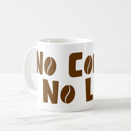 Mug Pas de café Pas de vie (Devant gauche)
