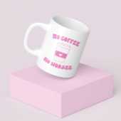 Mug Pas de café Pas de Workee Funny mignon rose Retro