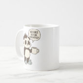 Mug Pas de câlins avant le petit déjeuner - Drôle Pand (Devant gauche)