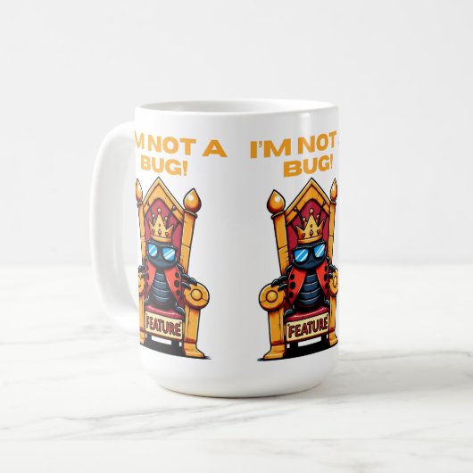 Mug Pas de chemise de bug (Devant gauche)