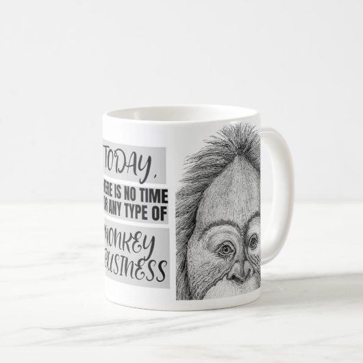 Mug Pas de commerce de singes (Devant droit)