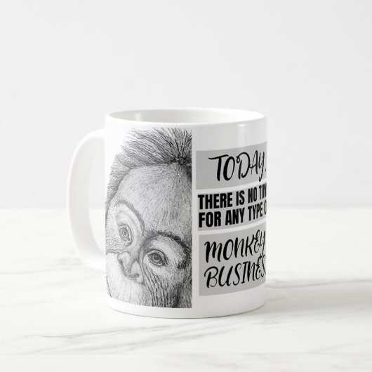 Mug Pas de commerce de singes (Devant gauche)