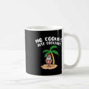Mug Pas de cookies juste les queues Santa Palm Tree No