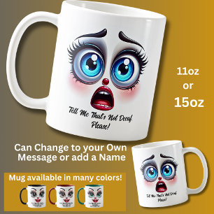 Mug Pas de décaféiné, s'il vous plaît!, Yeux fabuleux