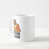 Mug Pas de douleur Pas de gain Tiger Gym entraînement (Devant gauche)