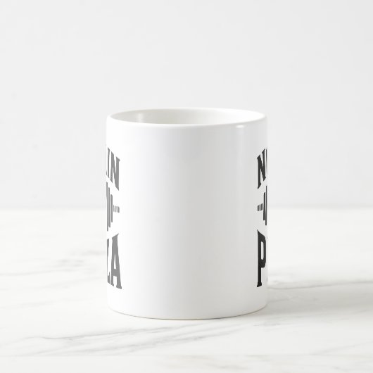 Mug Pas de douleur, pas de pizza - Drôle exercice de g (Centre)