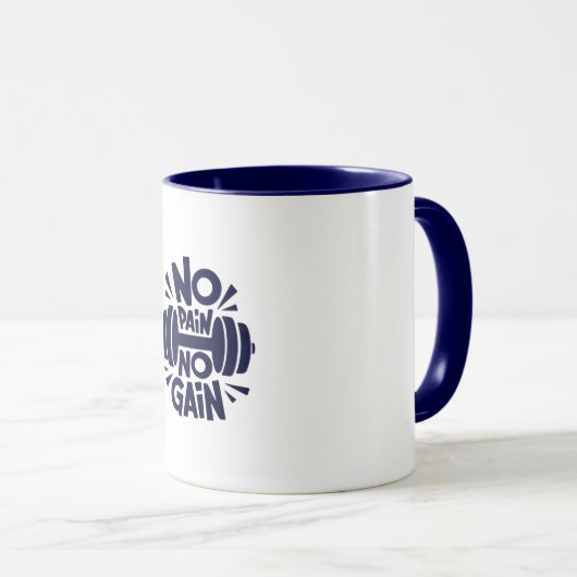 Mug Pas de douleur, pas de résultat (Devant droit)