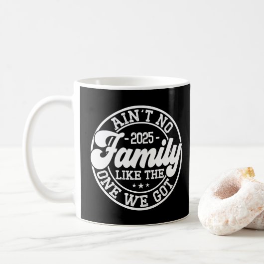 Mug Pas de famille comme Humour Amusant Anniversaire C (Avec donut)
