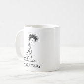 Mug Pas de golf aujourd'hui Funny Sad Stick Figure Gol (Devant gauche)