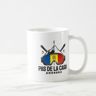 Mug Pas De La Casa Andorra Station De Ski Ski Retro
