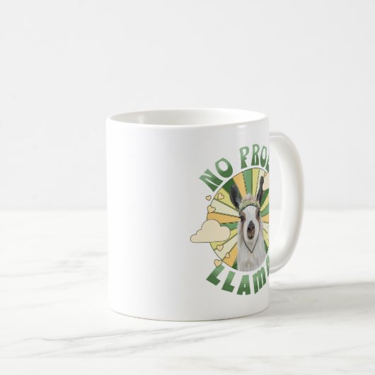 Mug Pas de lama de Prob Boho Llama (Devant droit)