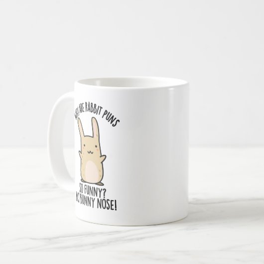 Mug Pas de lapin Nez Drôle Lapin Puns (Devant gauche)