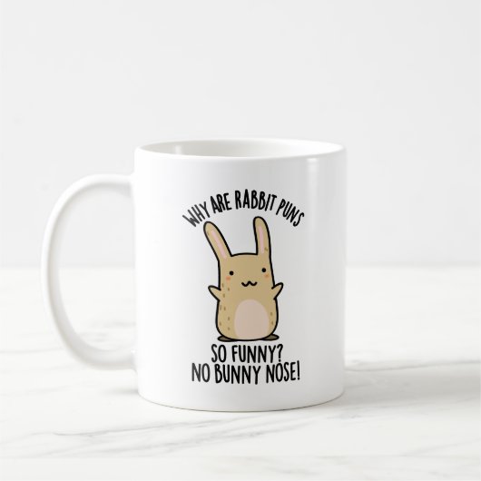 Mug Pas de lapin Nez Drôle Lapin Puns (Gauche)