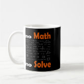 Mug Pas de maths Pas de solution Citation école drôle (Gauche)