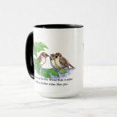 Mug Pas De Meilleur Ami Soeur Citer Oiseaux Famille (Devant gauche)