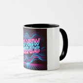 Mug Pas de nouveaux amis Neon Glow (Devant droit)