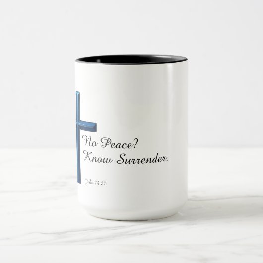 Mug Pas De Paix. Connaître abandonner Christian (Centre)