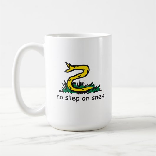 Mug Pas de pas sur les mèmes de serpent Gadsden parodi (Gauche)