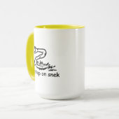 Mug Pas de pas sur les mèmes de serpent Gadsden parodi (Devant gauche)