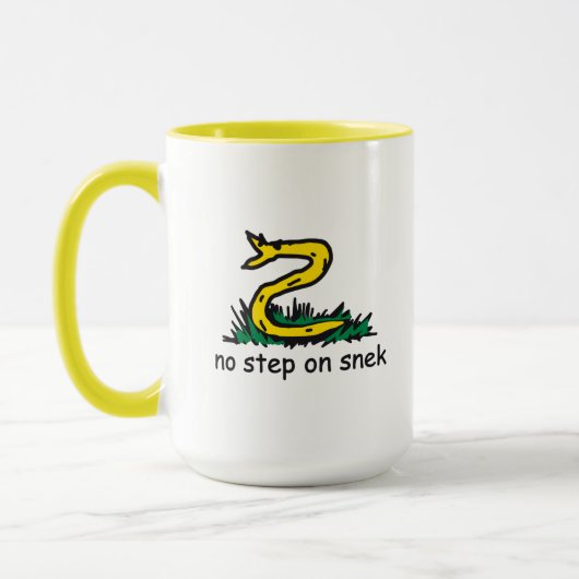 Mug Pas de pas sur les mèmes de snek parodie de Gadsde (Gauche)