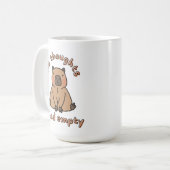 Mug Pas de pensées tête vide Capybara drôle mème (Devant gauche)