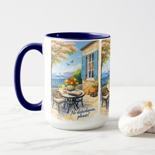 Mug Pas de perturbations, s'il vous plaît ! (Avec donut)