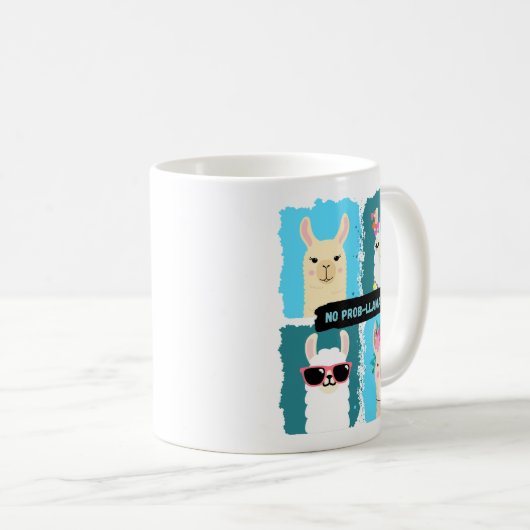 Mug Pas de prob-llama (Devant droit)