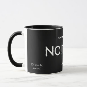 Mug PAS de problème. en blanc avec des lignes de tags