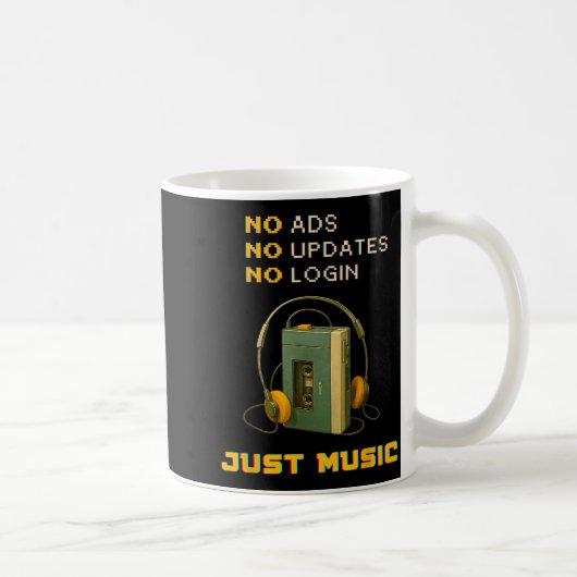 Mug Pas de pubs, pas de mises à jour, pas de connexion (Droite)