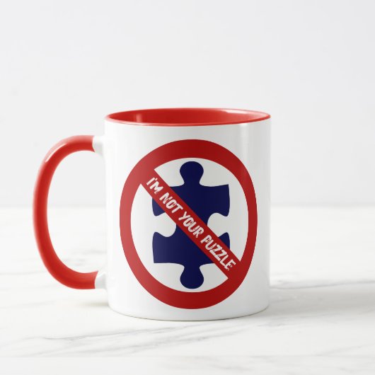 Mug Pas de puzzle, pas de pièces de puzzle, Sensibilis (Gauche)