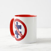Mug Pas de puzzle, pas de pièces de puzzle, Sensibilis (Devant gauche)