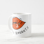 Mug Pas de Regrets Red Lips Valentine (Devant gauche)